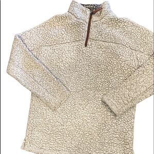 True Grit Women' s Size Small Oatmeal Quarter Zip Fleece Top